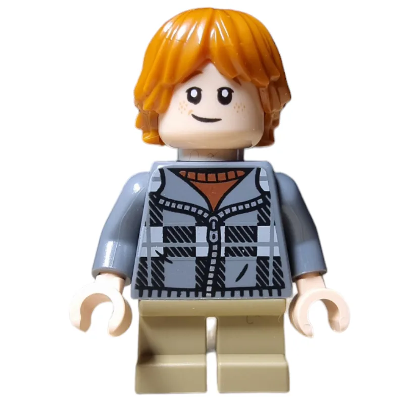 Ron Weasley, Dark Bluish Gray Plaid Jacket wi… — minifigurine LEGO | Brick Broker