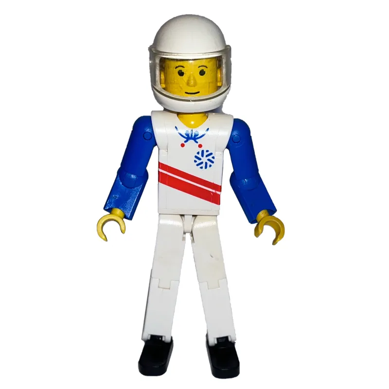 Technic Figure White Legs, White Top with Red… — minifigurine LEGO | Brick Broker