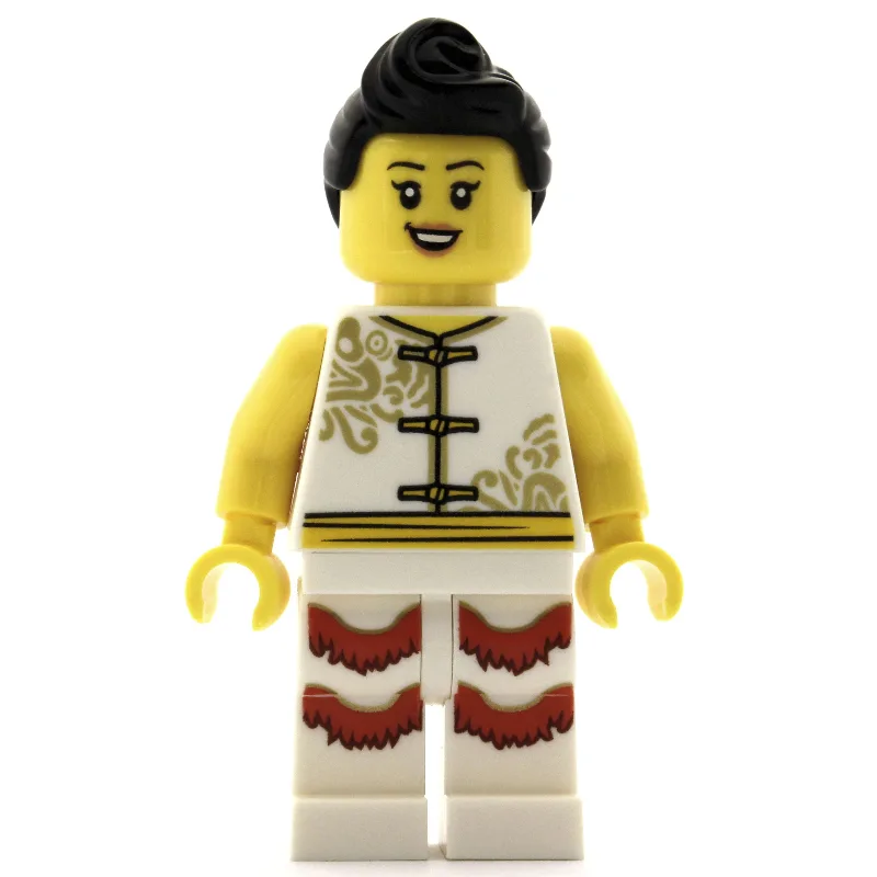 Woman, White Robes with Ties, White Legs, Bla… — minifigurine LEGO | Brick Broker