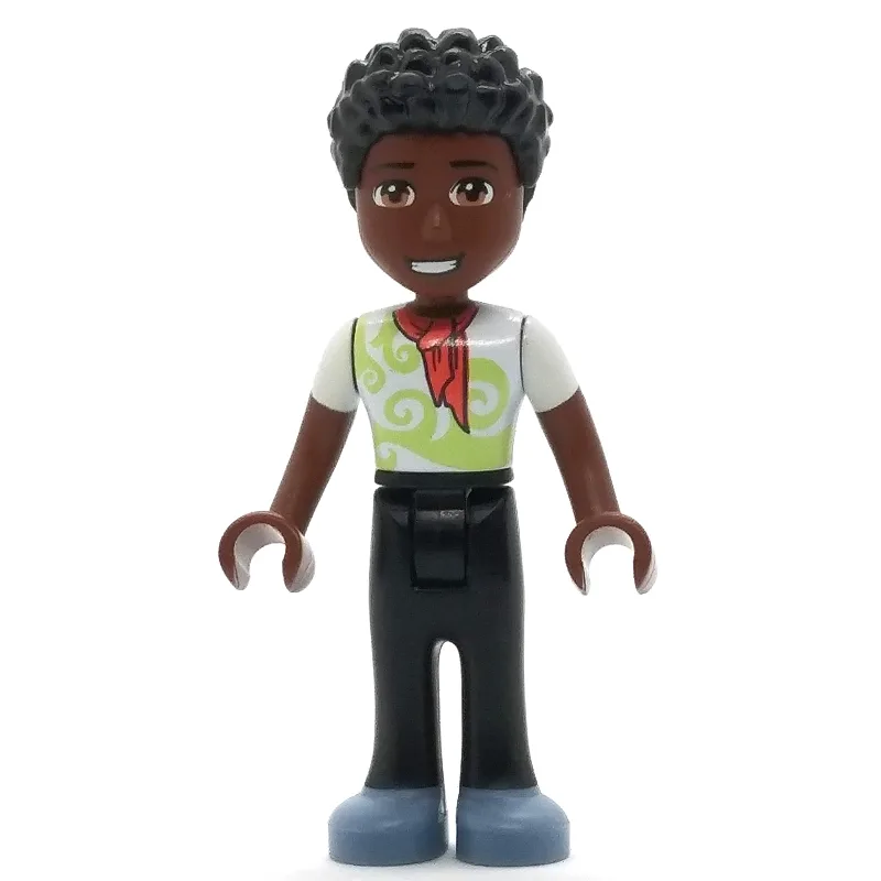 Trevor - White Shirt, Black Pants, Black Hair — minifigurine LEGO | Brick Broker