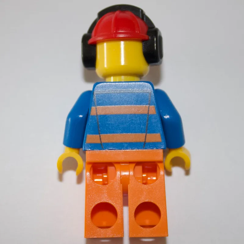 Worker - Blue Torso, Orange Legs, Red Helmet… — minifigurine LEGO | Brick Broker