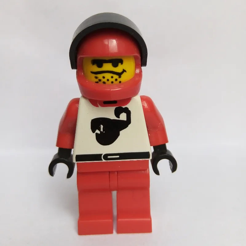 Racer, Red and White Outfit with Scorpion, Re… — minifigurine LEGO | Brick Broker