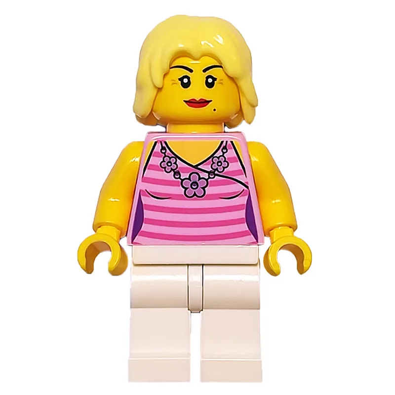 Bright Pink Torso, White Legs, Bright Light Y… — minifigurine LEGO | Brick Broker