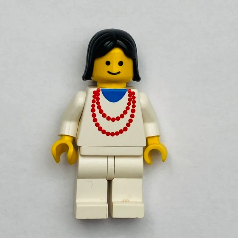 Woman - White Torso, Red Necklace, White Legs — minifigurine LEGO | Brick Broker