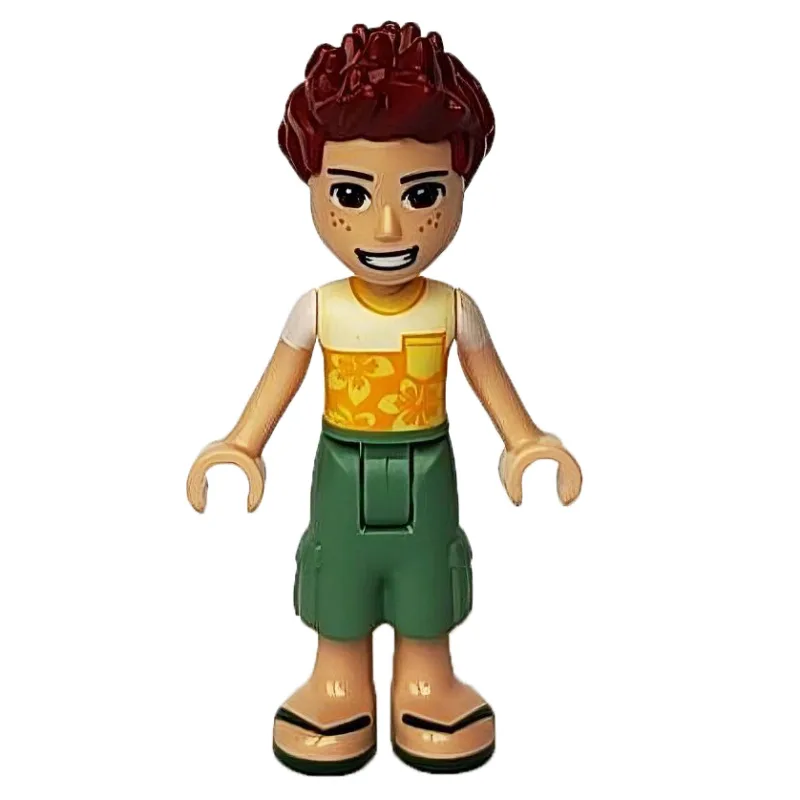 Daniel - White/Yellow Shirt, Sand Green Pants — minifigurine LEGO | Brick Broker