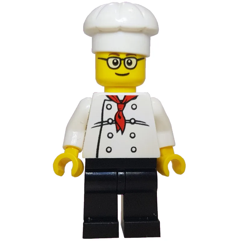 Chef, Red Neckerchief, Black Legs, Glasses — minifigurine LEGO | Brick Broker