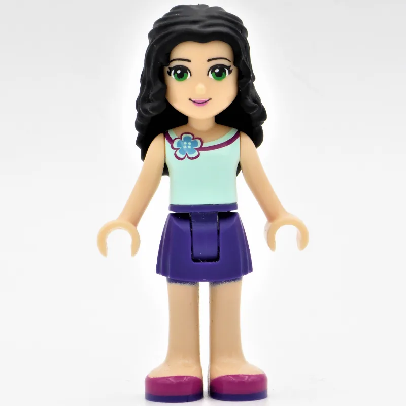 Emma - Light Aqua Top, Dark Purple Skirt — minifigurine LEGO | Brick Broker