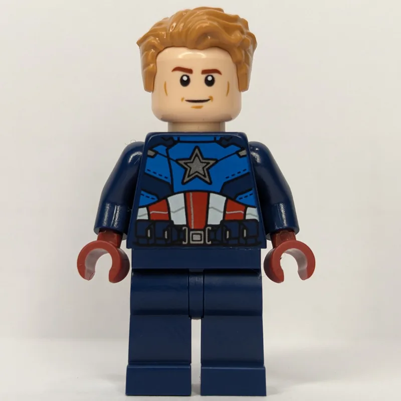 Captain America with Dark Blue Suit, Hair — minifigurine LEGO | Brick Broker