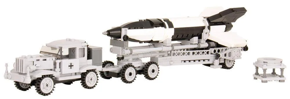 BlueBrixx Hanomag avec fusée V2 et rampe de lancement (BB-101021) - prix | Brick Broker