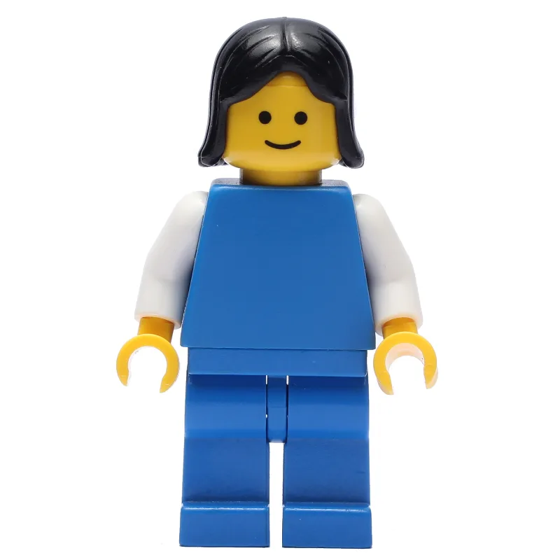 Woman, Blue Torso with White Arms, Blue Legs,… — minifigurine LEGO | Brick Broker