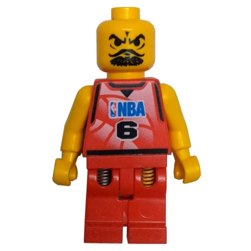 Basketball Player, Red Torso, Red Legs #6 — minifigurine LEGO | Brick Broker