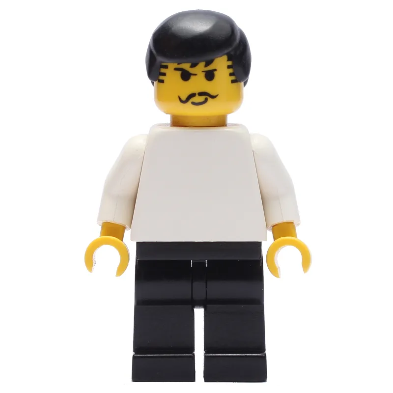 Soccer Player White Torso, Black Legs, Black… — minifigurine LEGO | Brick Broker