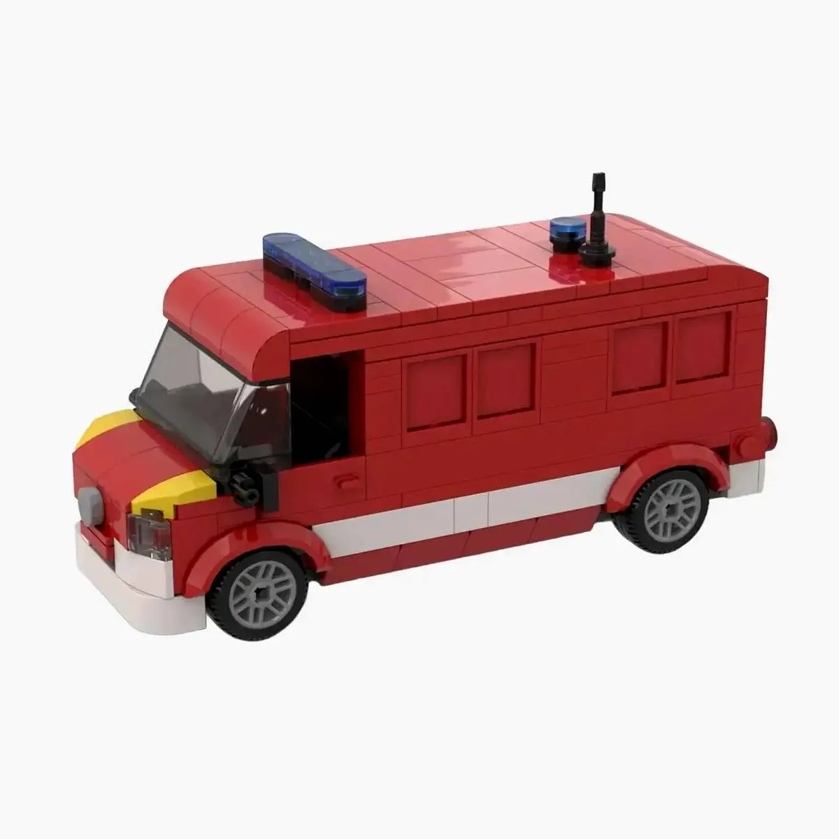 BlueBrixx Centre des opérations de la caserne de pompiers Minibus (BB-107517) - prix | Brick Broker