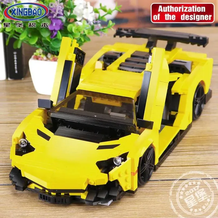 Xingbao La voiture de course Éclair Jaune (XB-03008) - prix | Brick Broker