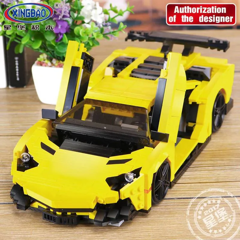 Xingbao La voiture de course Éclair Jaune (XB-03008) - prix | Brick Broker
