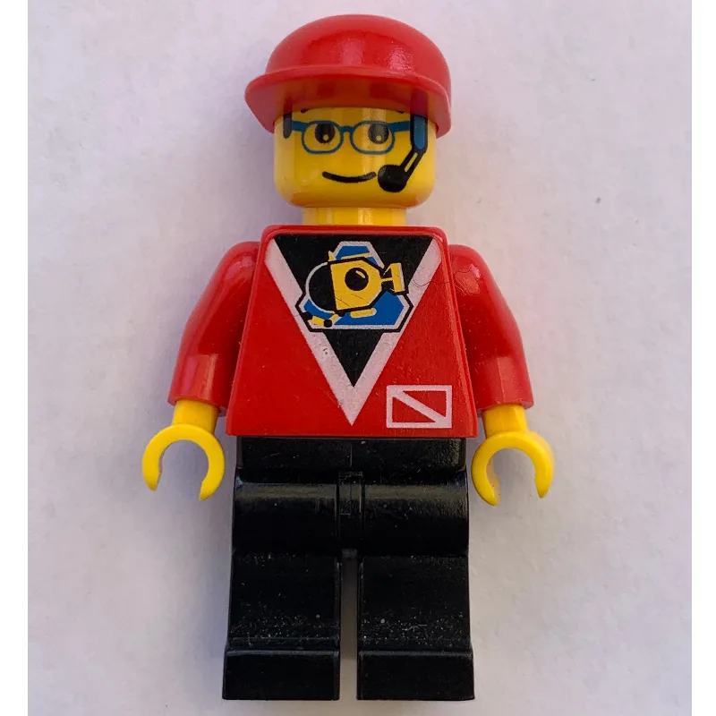 Marine Explorer, Red Shirt with Divers Logo,… — minifigurine LEGO | Brick Broker