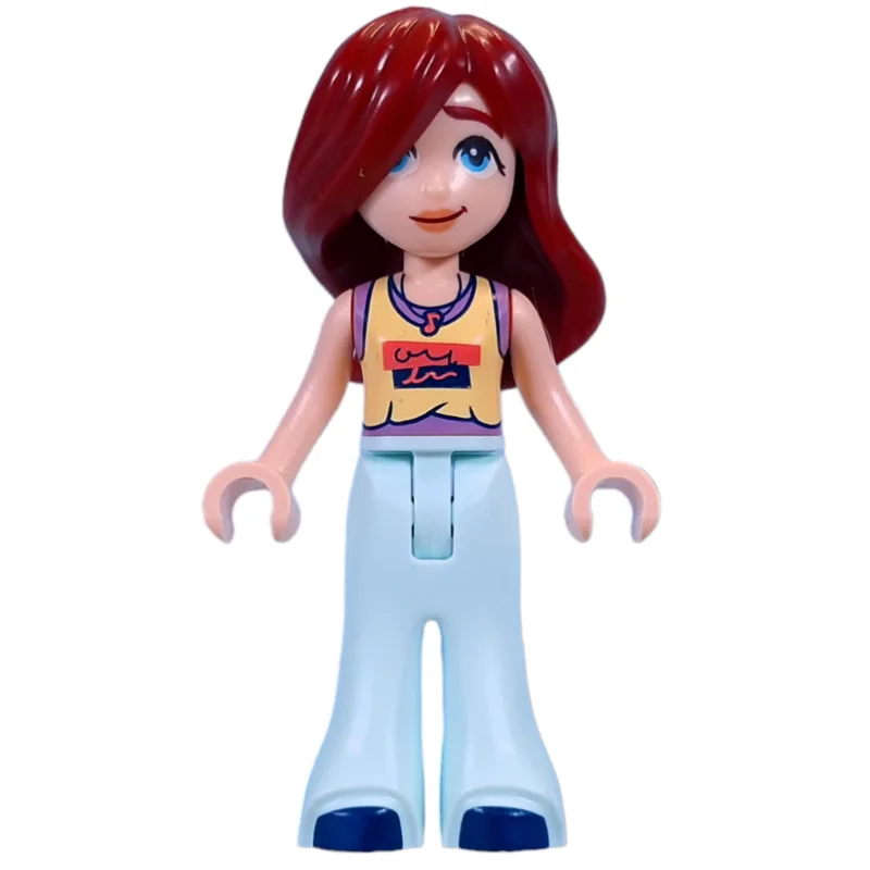 Paisley - Bright Light Yellow Top, Light Aqua… — minifigurine LEGO | Brick Broker