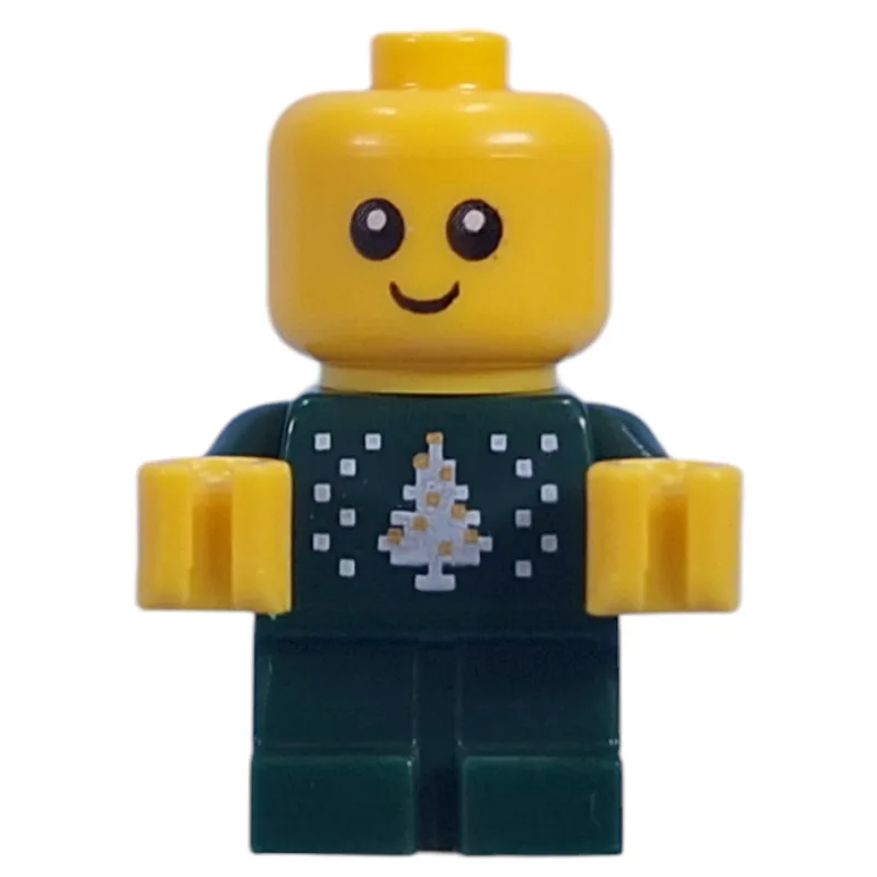 Baby, Dark Green Body, Christmas Sweater — minifigurine LEGO | Brick Broker