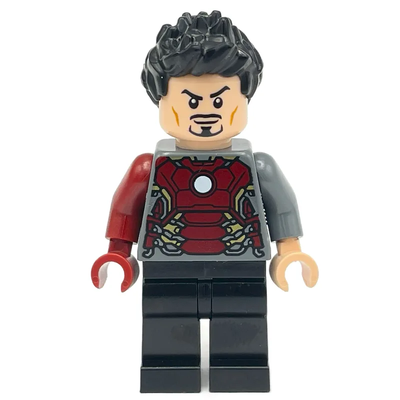 Tony Stark Transforming into Iron Man, Dark B… — minifigurine LEGO | Brick Broker