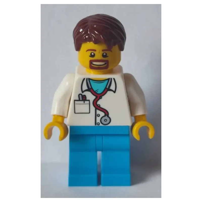 Doctor Dokter, Dark Azure Legs, Reddish Brown… — minifigurine LEGO | Brick Broker