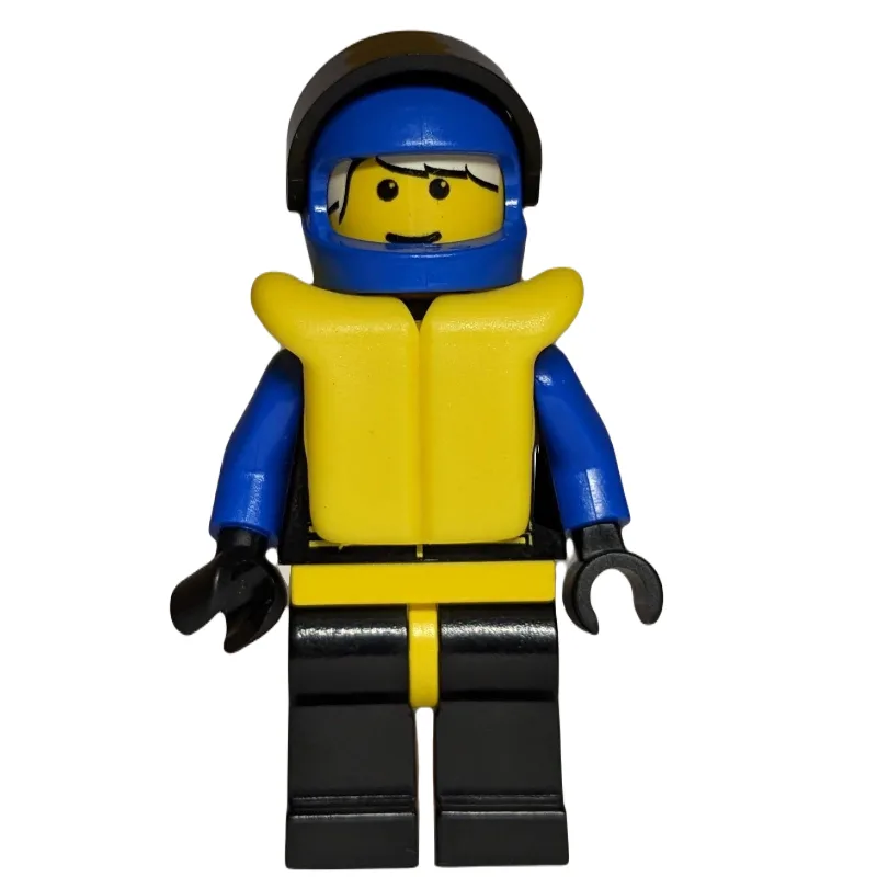 Racer, Extreme Team, Black Jacket, Blue Helme… — minifigurine LEGO | Brick Broker
