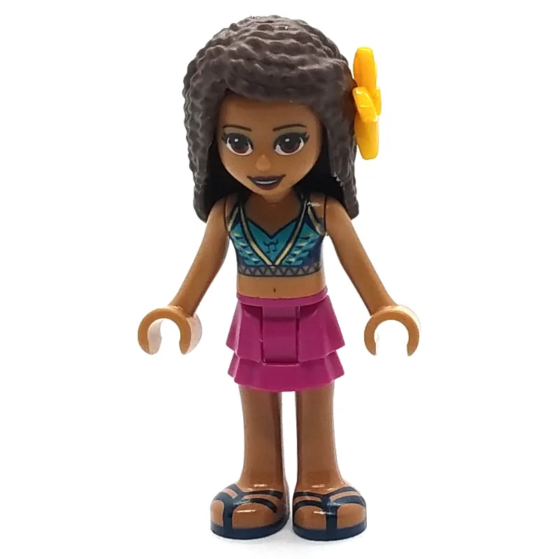 Andrea - Dark Azure Bikini, Magenta Skirt, Fl… — minifigurine LEGO | Brick Broker