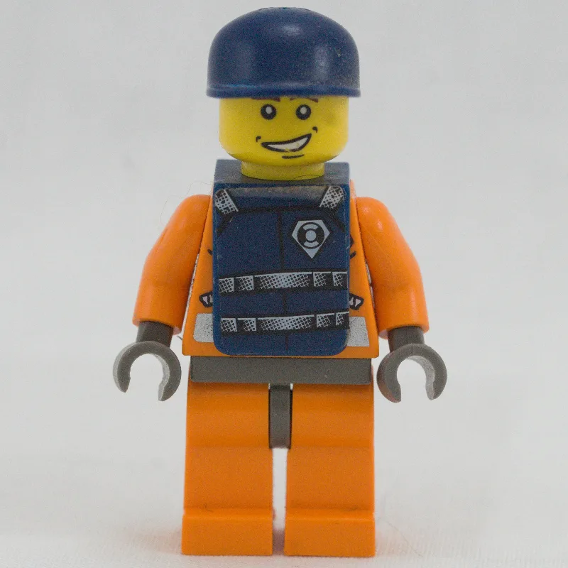 Coast Guard, Orange Jumpsuit with Zipper, Rad… — minifigurine LEGO | Brick Broker