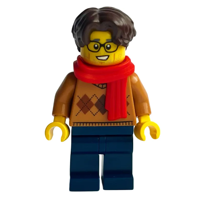 Medium Nougat Torso, Dark Blue Legs, Dark Bro… — minifigurine LEGO | Brick Broker