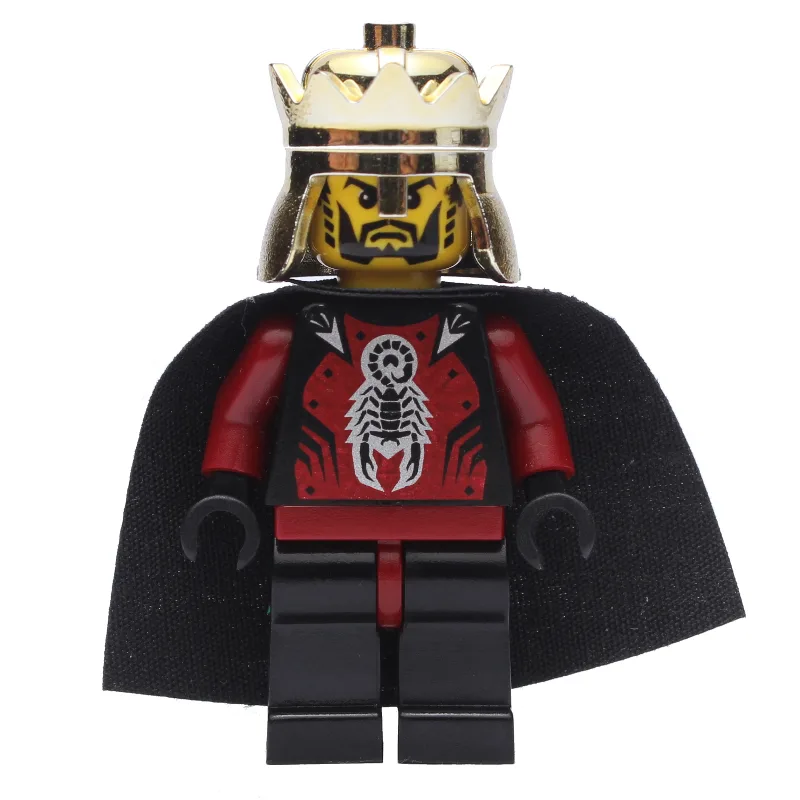 King, Dark Red Armor, Black Cape, Gold Crown — minifigurine LEGO | Brick Broker