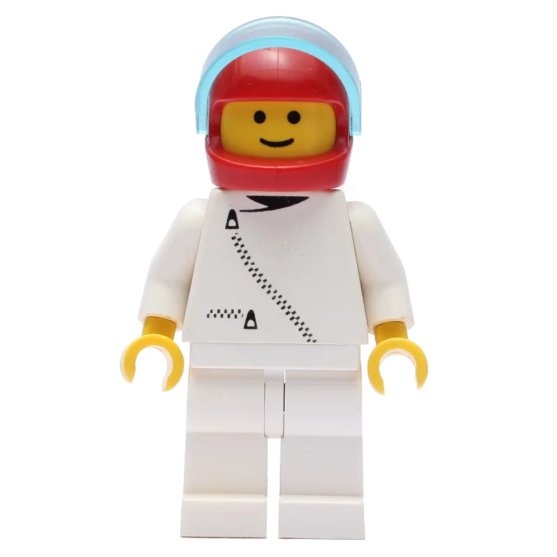Racer, White Jacket with Zipper, Red Helmet w… — minifigurine LEGO | Brick Broker