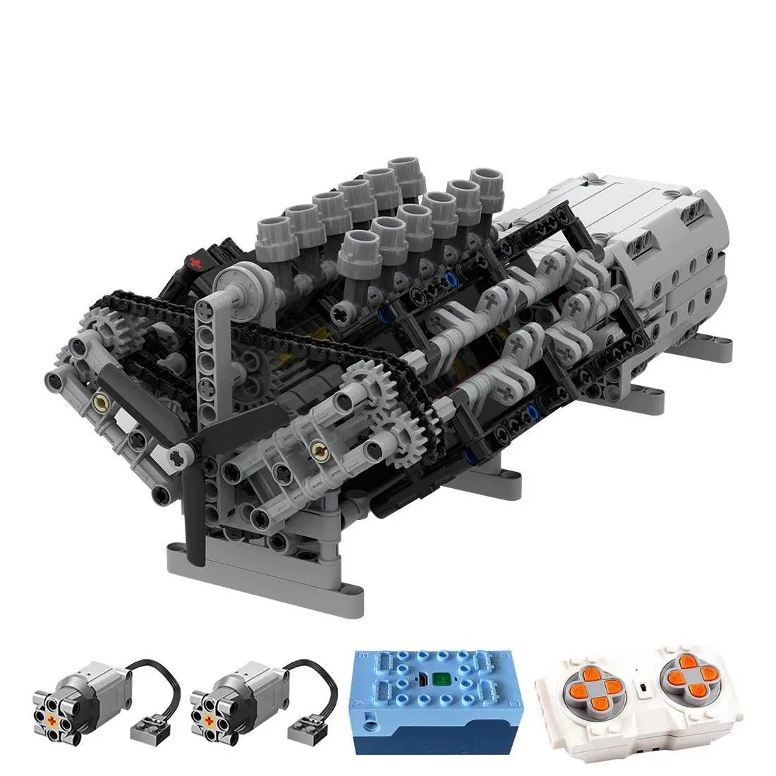 LesDiy Moteur V12 avec boîte de vitesses Mk2 (LESDIY-3463575) - prix | Brick Broker