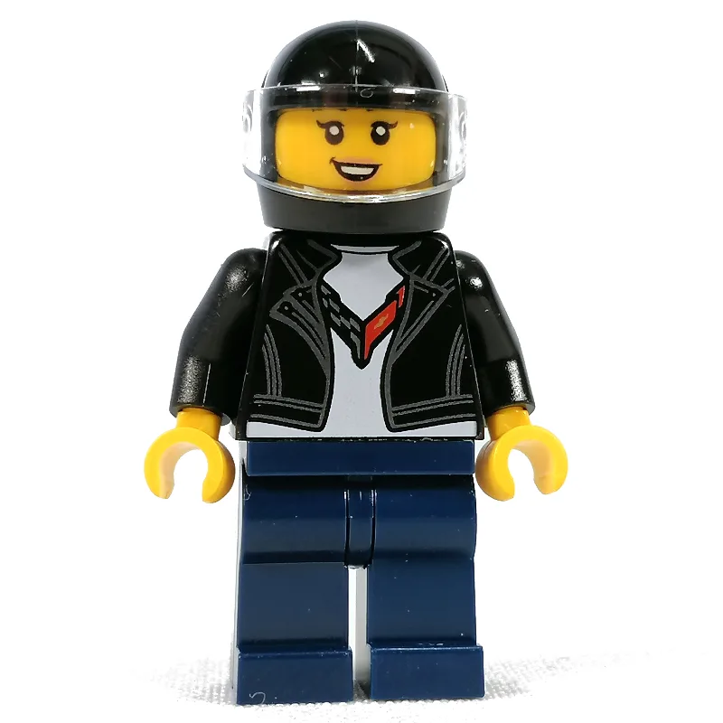 Race Driver - Black Torso, Jacket, Dark Blue… — minifigurine LEGO | Brick Broker