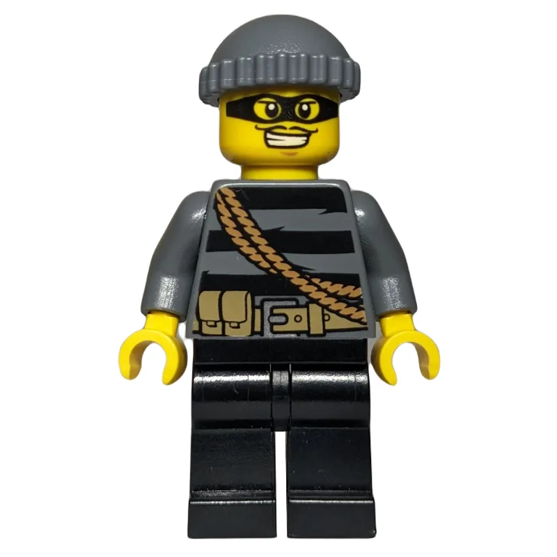 Criminal, Black Striped Top with Rope, Dark B… — minifigurine LEGO | Brick Broker