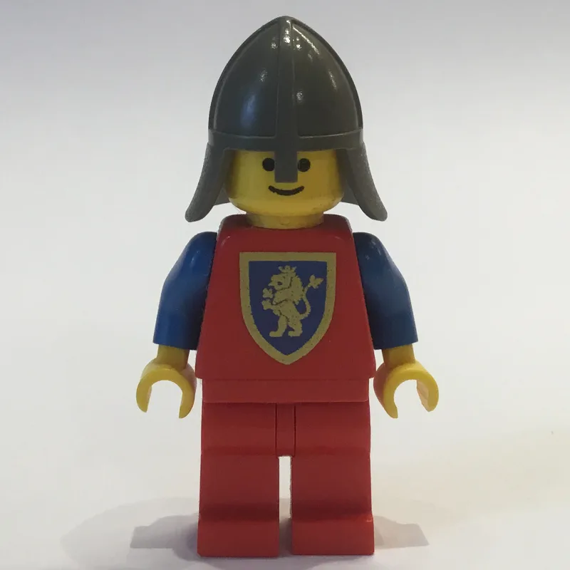 Knight (Crusader Lion) - Red Legs, Dark Gray… — minifigurine LEGO | Brick Broker