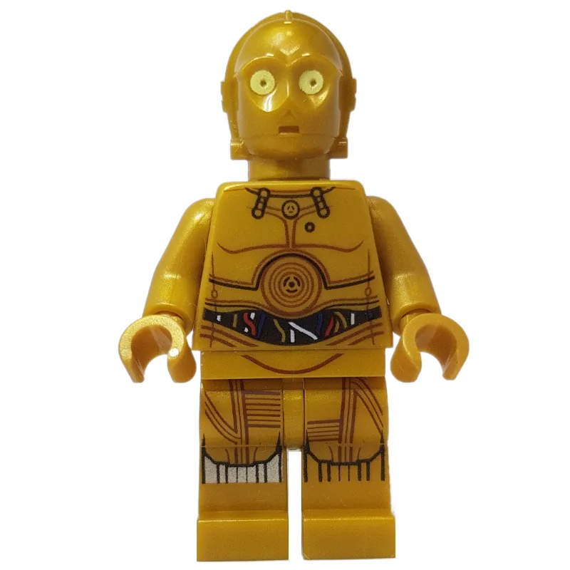 C-3PO, Pearl Gold, Colorful Wires, Printed Le… — minifigurine LEGO | Brick Broker