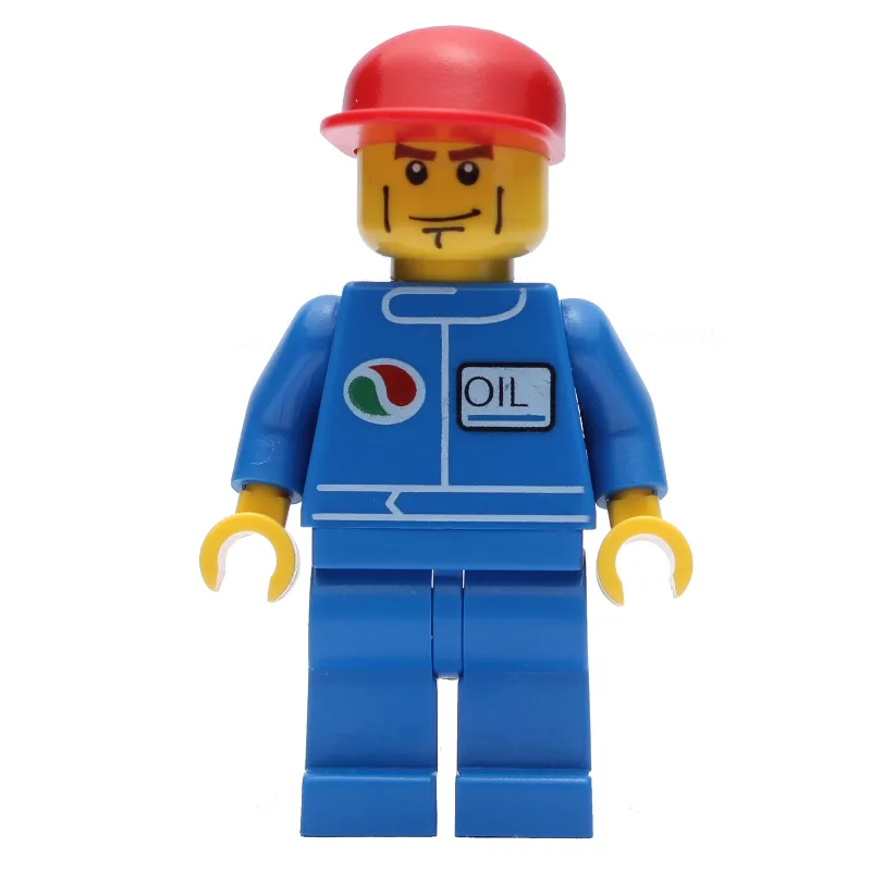 Mechanic, Blue Jumpsuit with Octan Logo, Red… — minifigurine LEGO | Brick Broker