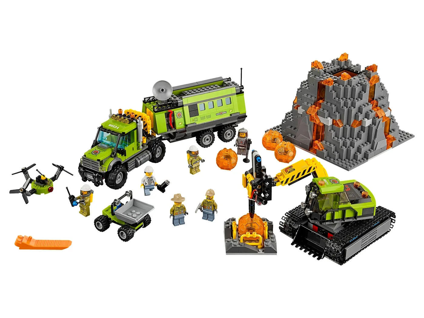 LEGO 60124 Base d'exploration du volcan - prix | Brick Broker
