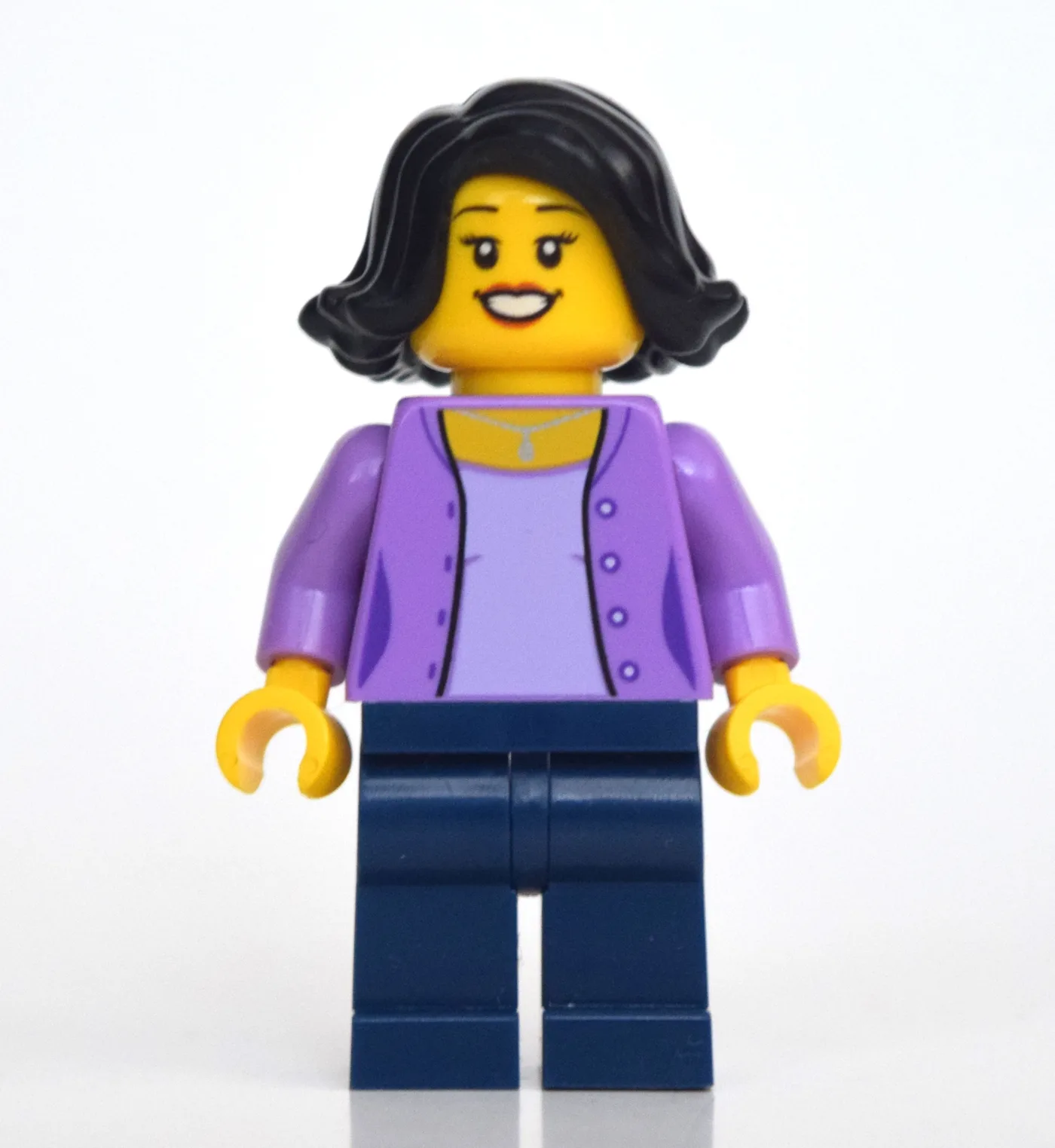 Woman, Medium Lavender Sweater, Dark Blue Leg… — minifigurine LEGO | Brick Broker