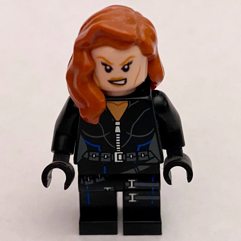 Black Widow, Black Jumpsuit, Blue Highlights — minifigurine LEGO | Brick Broker