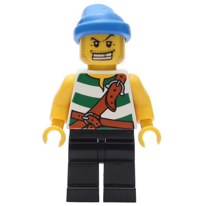 Pirate - Green Stripes, Black Legs, Blue Band… — minifigurine LEGO | Brick Broker
