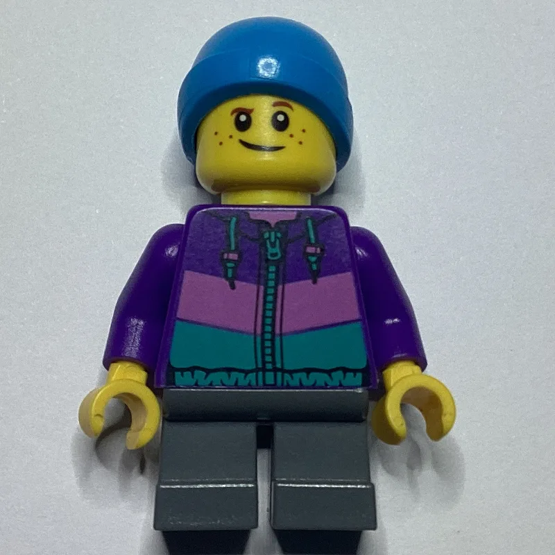 Boy, Dark Purple Jacket, Short Dark Bluish Gr… — minifigurine LEGO | Brick Broker