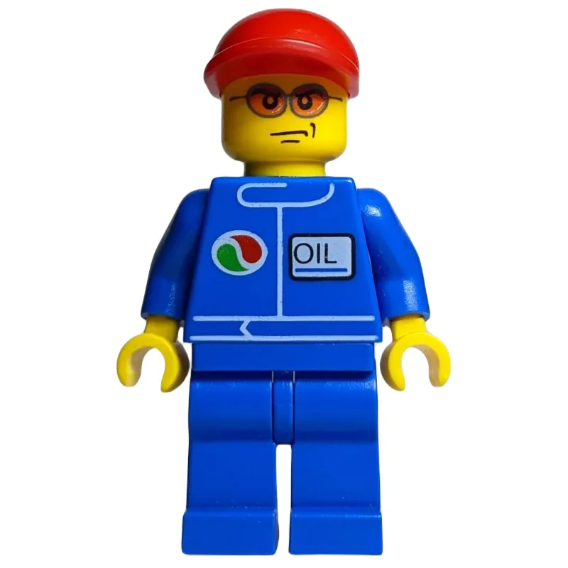 Racer, Blue Jumpsuit with Octan Logo, Red Cap… — minifigurine LEGO | Brick Broker