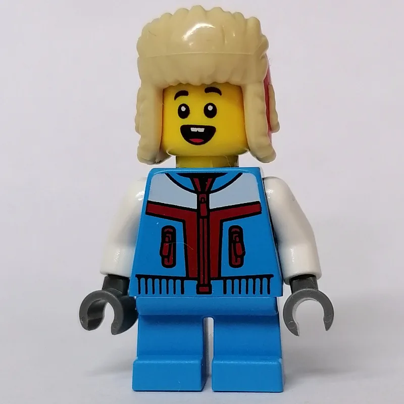 Kid - Dark Azure Torso, Dark Azure Legs, Red/… — minifigurine LEGO | Brick Broker
