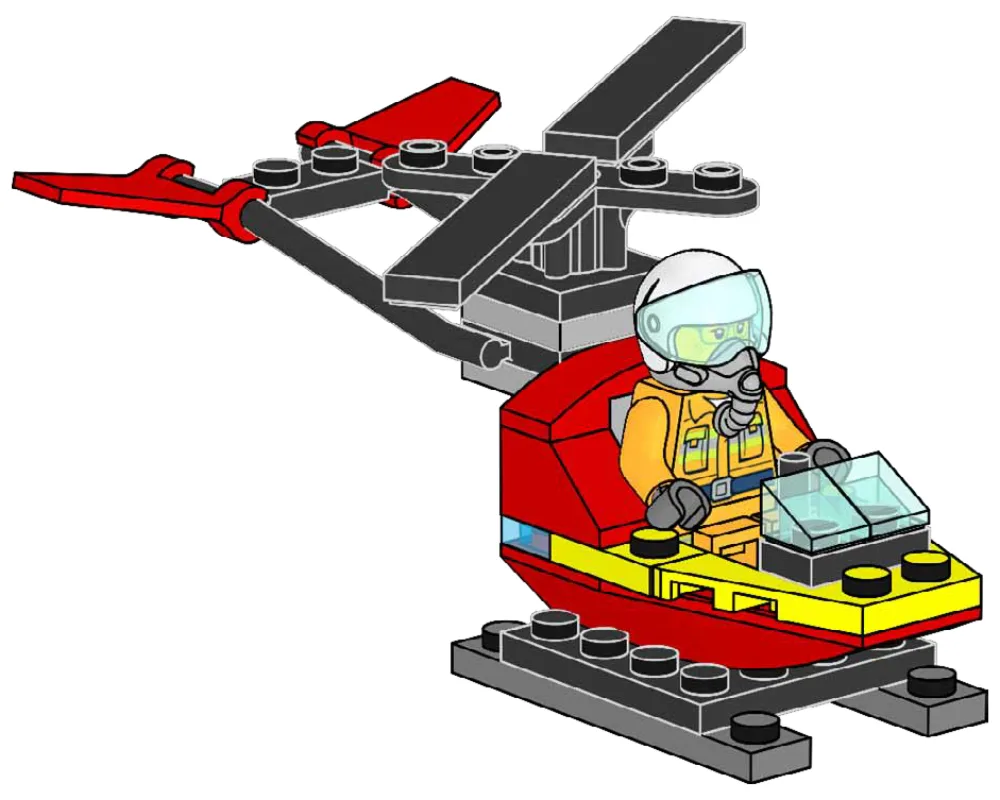 LEGO 952301 Hélicoptère de pompiers - prix | Brick Broker
