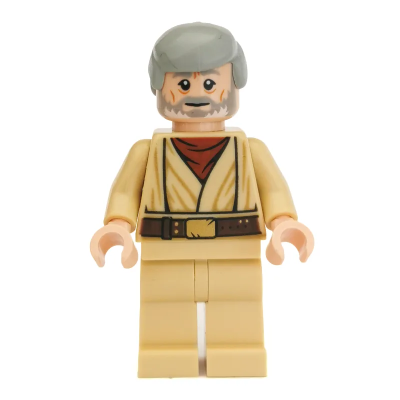 Obi-Wan Kenobi, Old, Tan Robes, Hair, White P… — minifigurine LEGO | Brick Broker