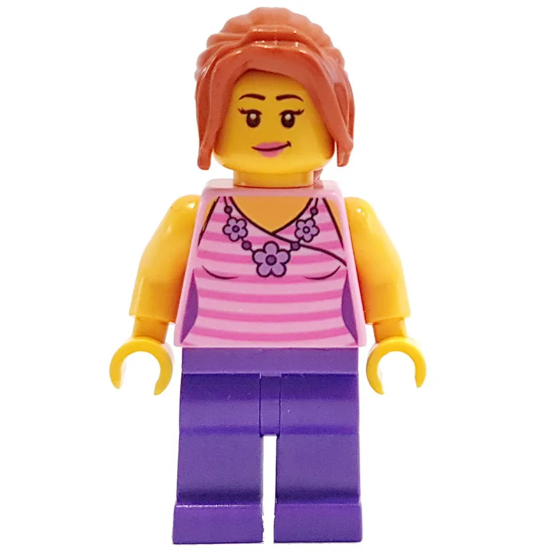 Bright Pink Torso, Dark Purple Legs, Dark Ora… — minifigurine LEGO | Brick Broker