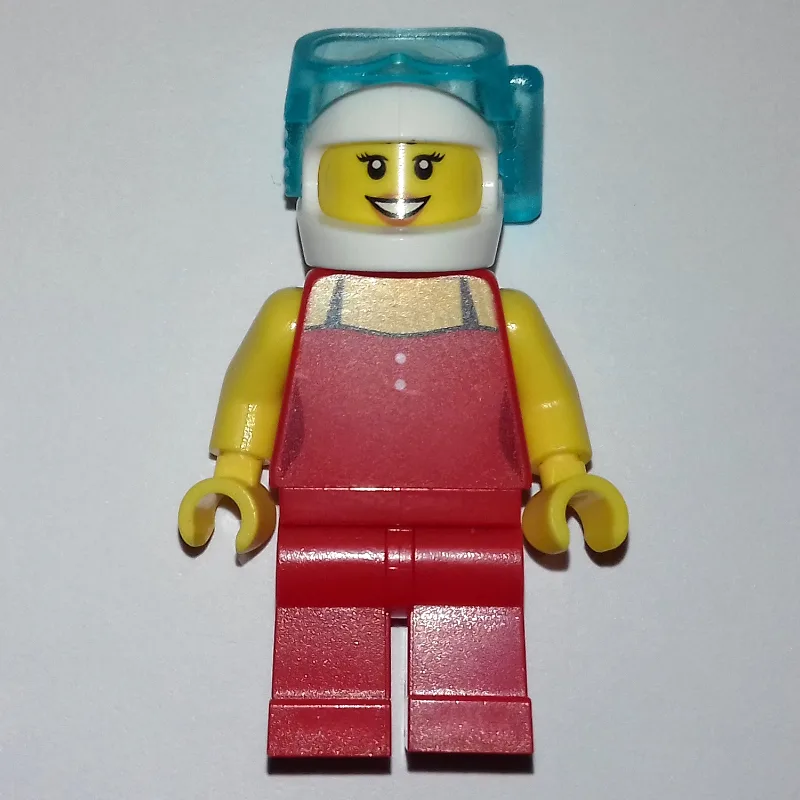 Woman, Red Swimsuit, White Helmet with Divers… — minifigurine LEGO | Brick Broker