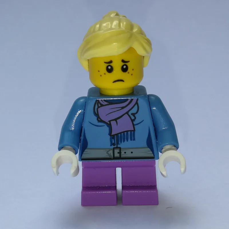 Girl, Medium Blue Jacket with Medium Lavender… — minifigurine LEGO | Brick Broker