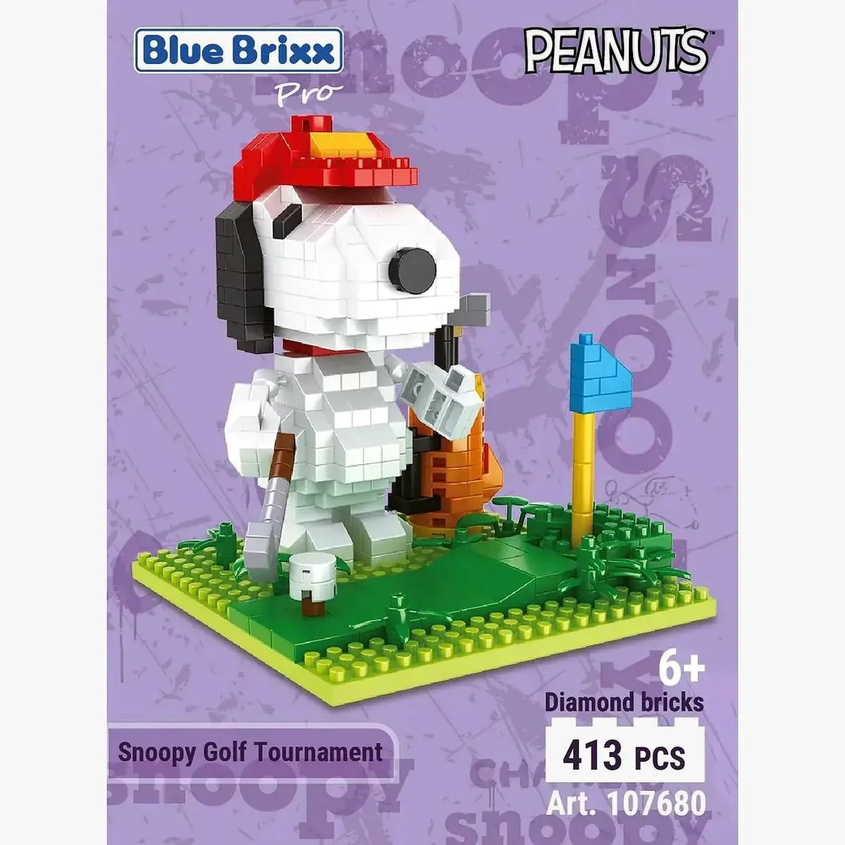 BlueBrixx Tournoi de golf de Snoopy Peanuts (BB-107680) - prix | Brick Broker