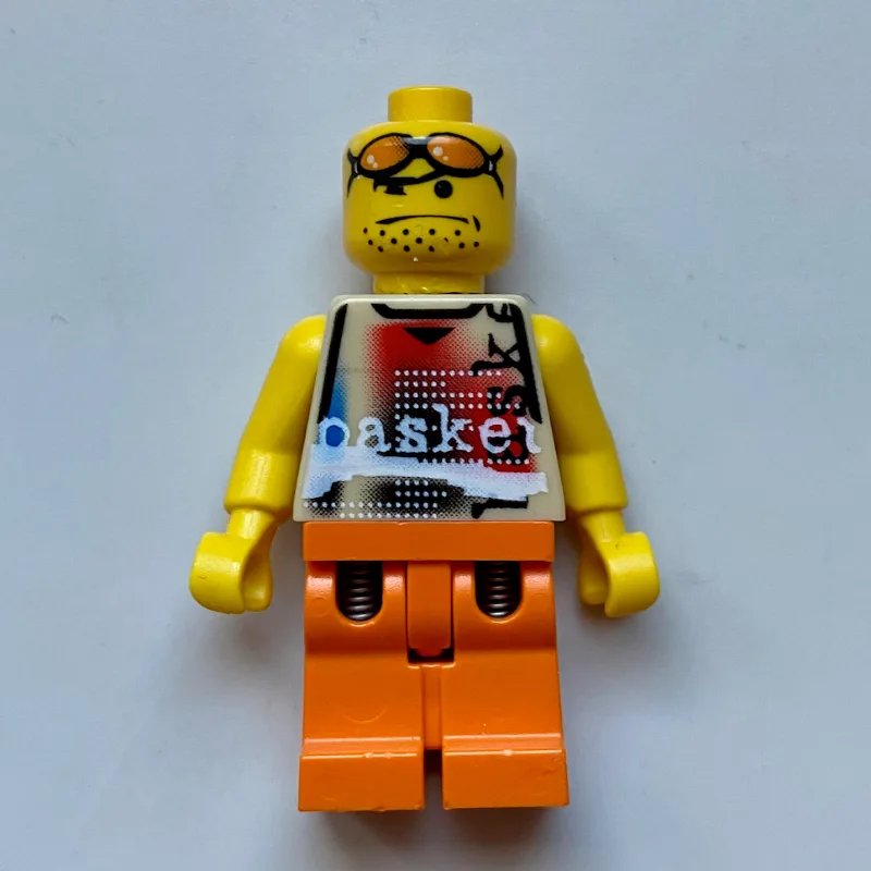 Basketball Player, White Torso, Orange Legs — minifigurine LEGO | Brick Broker